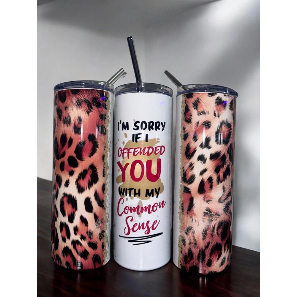 20oz women‎ cup sorry if I offend you drink tumbler